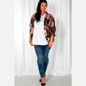 VALERIA Plus size printet kimono � boheme og elegant fra Jollyyoung.dk