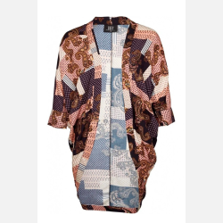 VALERIA Plus size printet kimono � boheme og elegant fra Jollyyoung.dk