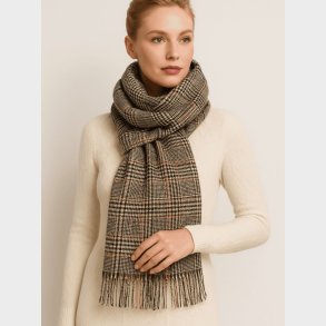 VALERIA elegant ternet t�rkl�de med bl�de frynser i varme nuancer