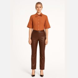 Valora elegant skjorte med bindeb�nd i halsen � moderne snit og raffineret stil