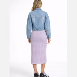 Elegant kort lysebl� denimjakke til kvinder � Sonia jeans jakke med moderne pasform